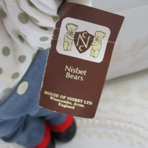 Rare 1987 House of Nisbet  Little Brown Bear Signed by Worth Gruelle in Pen